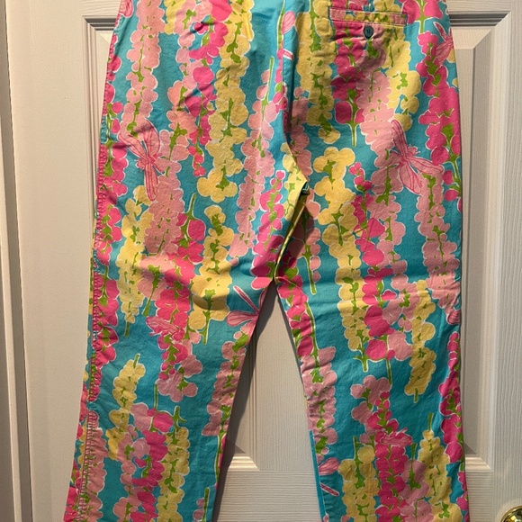 Lilly Pulitzer Crop/Capri Pants White Label Size 8 - Picture 2 of 3